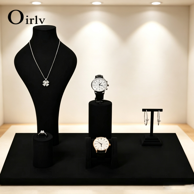 Jewelry Stores With Watches - Oirlv Zwarte Sieraden Display Set Ketting
