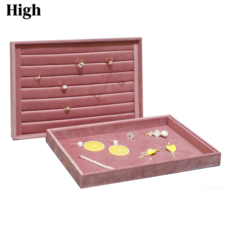 Jewelry Stores With Watches - Roze fluwelen sieraden display lade, grote