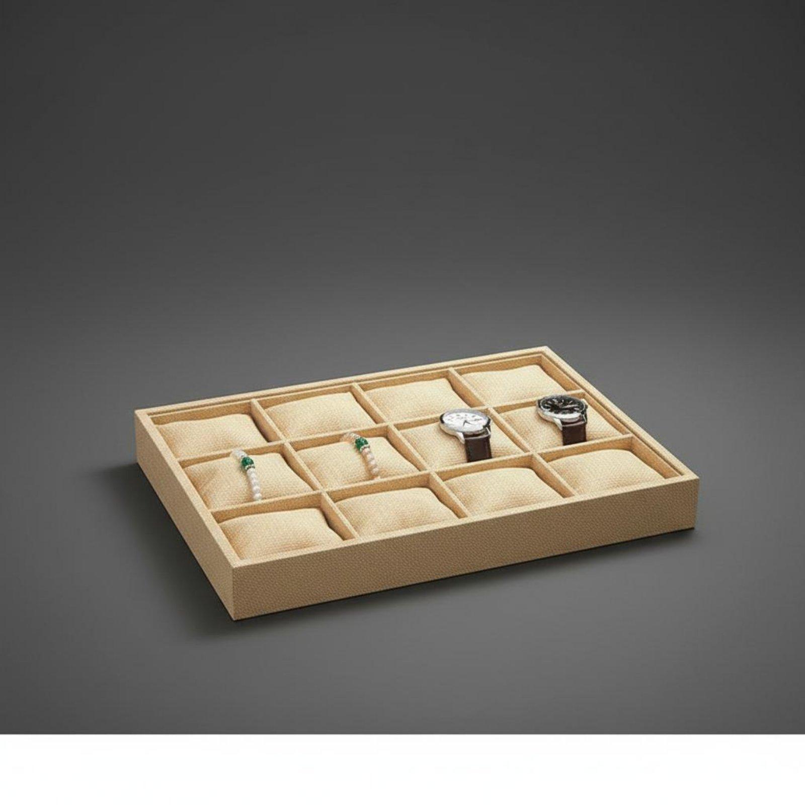 Jewelry Stores With Watches - Linnen Stoffen Sieradenhouder Open Top Horlogebox