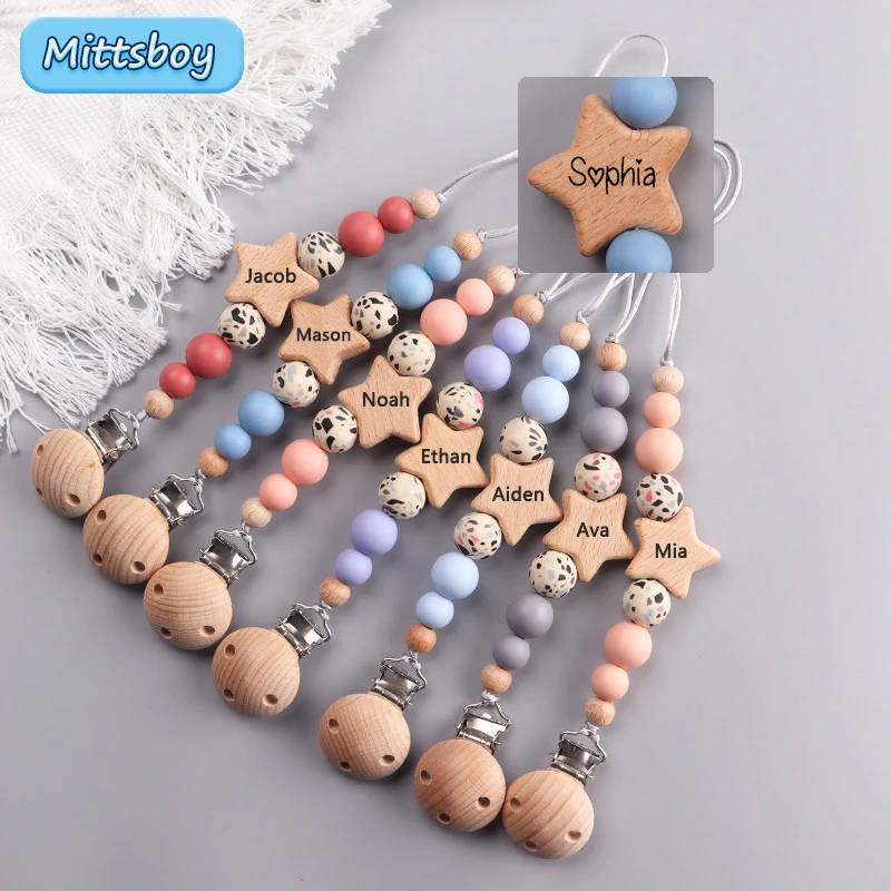 Engraved Name Necklace - NIEUWE aangepaste naam houten gepersonaliseerde baby