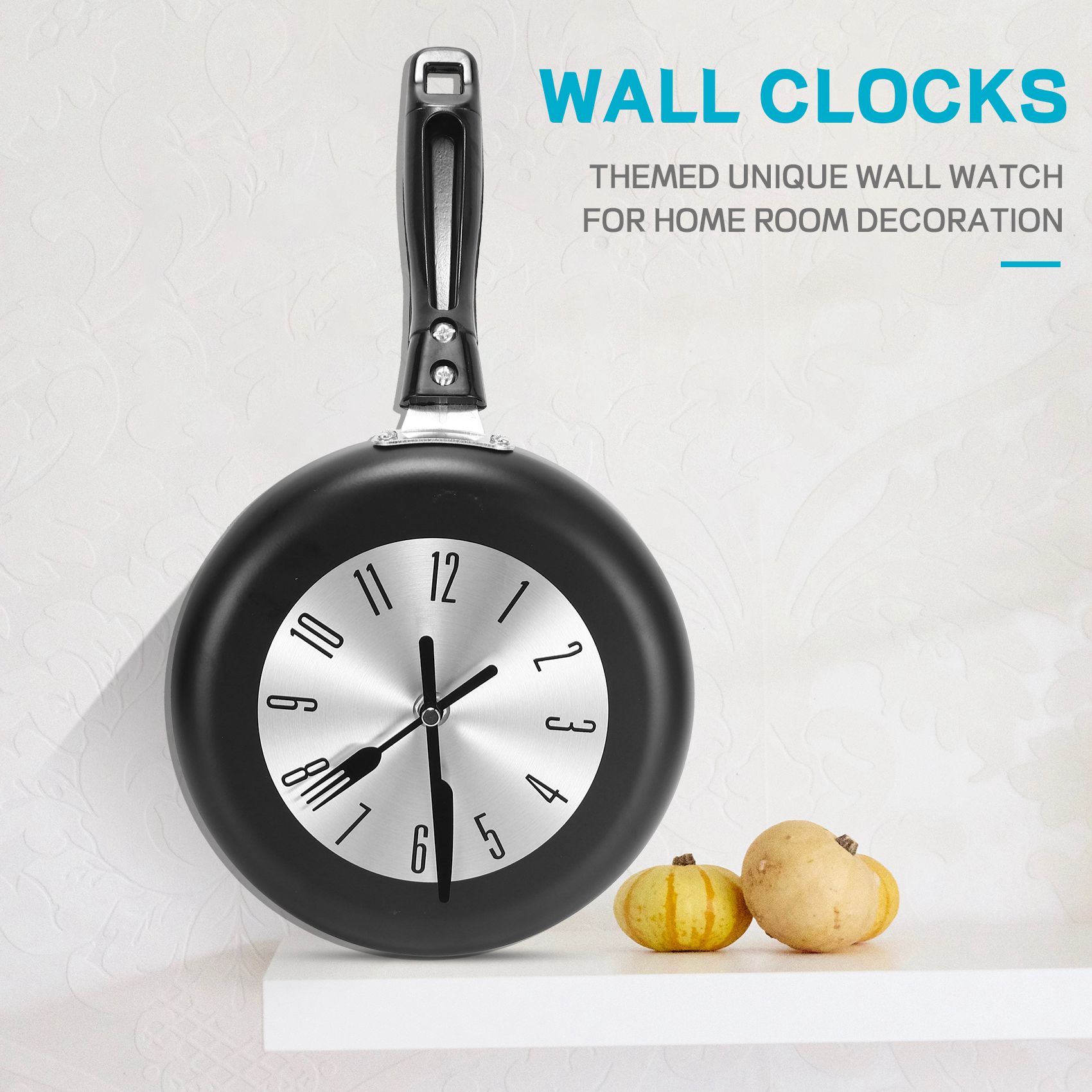 Watches & Jewelry Repair Center - (A95Z] 8 inch koekenpanontwerp hangende wandklok