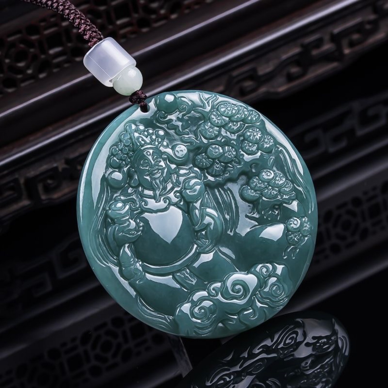 Luxury Gifts Jewelry & Watches Namfleg Mostar - Birmese Jadeïet God van Rijkdom Hanger