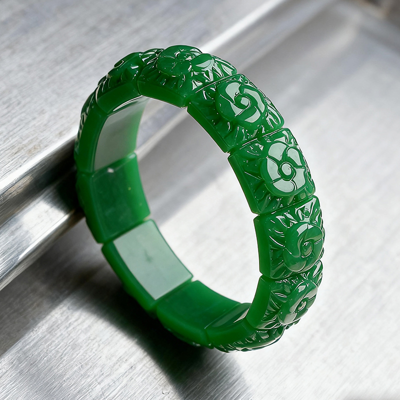 Luxury Gifts Jewelry & Watches Namfleg Mostar - Echte Jade Bloem Armband Designer Vintage