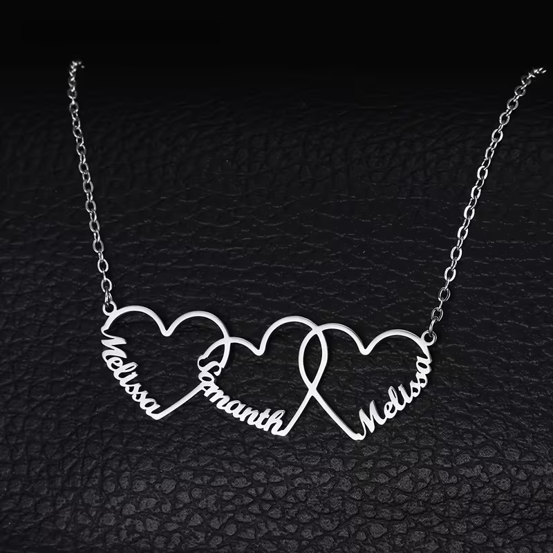 Aangepaste in elkaar grijpende - Engraved Name Necklace recensie en prijs