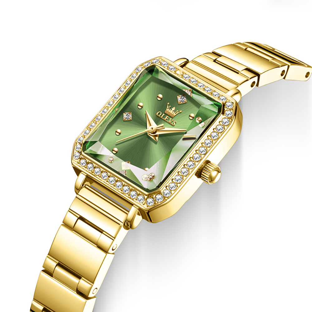 Mode kleine vierkante groene w - Jewelry And Watches Luxury Brand recensie en prijs