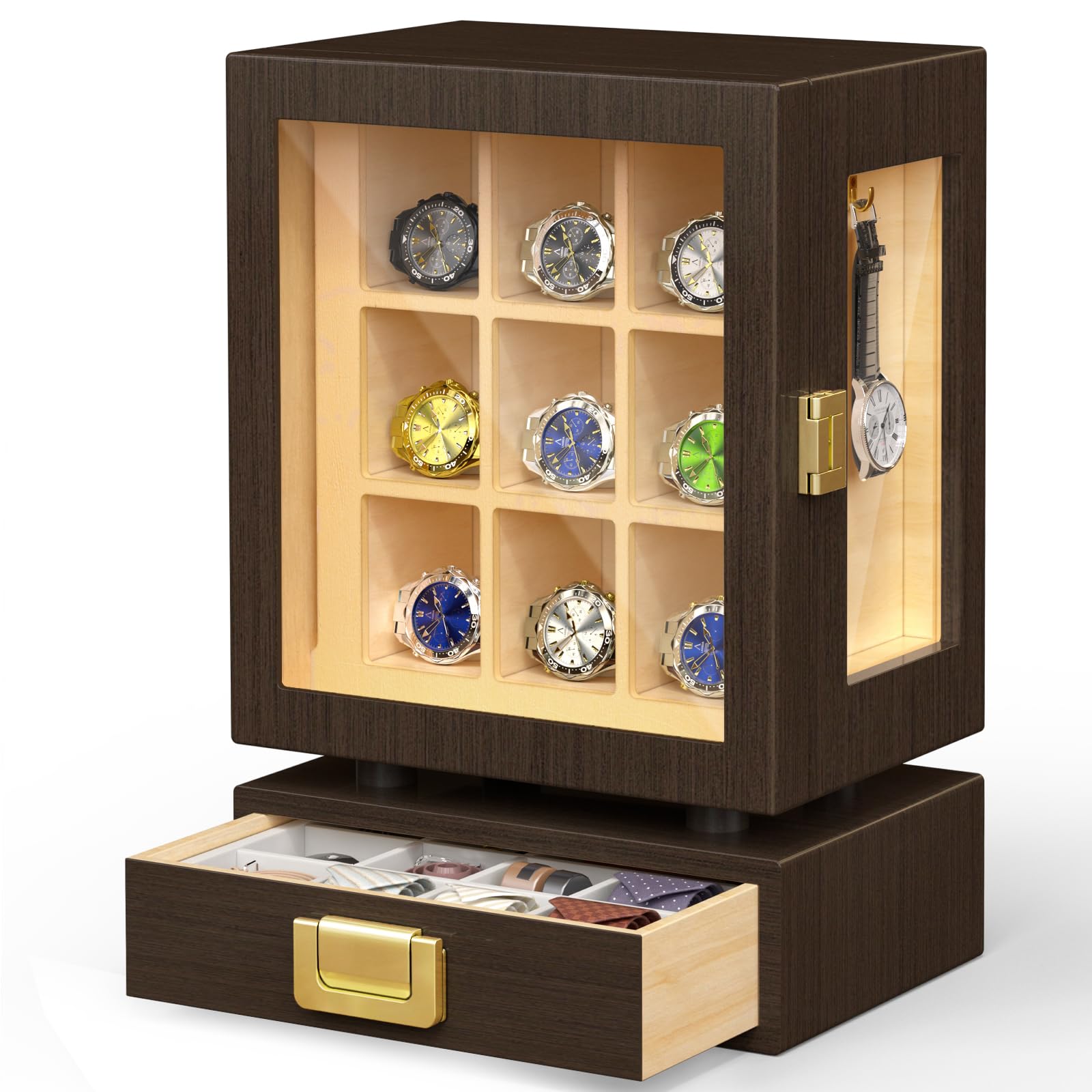 Houten opbergdoos voor horloge - Watches & Jewelry Repair Center Photos recensie en prijs